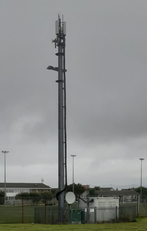 20 metre telecommunications column, antennae and ancillary equipment