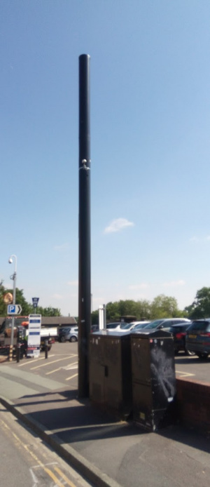 Mast outside Shrewsbury Prison