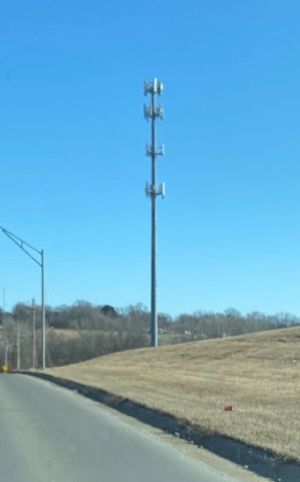 Former cell tower at 118th and Military, Omaha. Feb. 2022