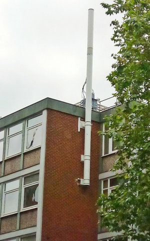 EE mast on Pride Hill Shrewsbury