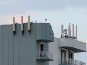 A view of Sprint macros on the Summerchase condo building in Orange Beach, Alabama.